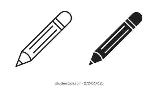 Bleistift-Symbol in einfachen flachen Trend modernes grafisches Design abstraktes Logo-Element