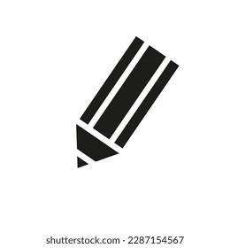 Pencil icon. Simple flat vector illustration on a white background.