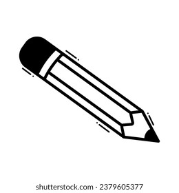 Bleistift-Symbol. Einfache Illustration von Bleistift-Vektorsymbol für das Web