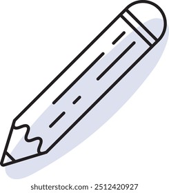 Pencil Icon Simple Line Vector Illustration