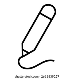 Pencil icon Simple outline vector logo