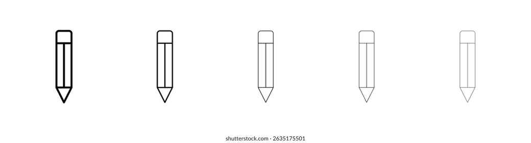 Pencil icon Simple thin line flat symbol
