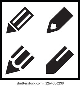 Pencil icon simple vector sign and modern