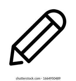 Bleistift-Symbol. Einmaliges, qualitativ hochwertiges Kontursymbol für Graduierung von Webdesign oder mobilen App.