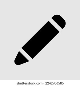 Pencil icon in solid style about user interface, use for website mobile app presentation