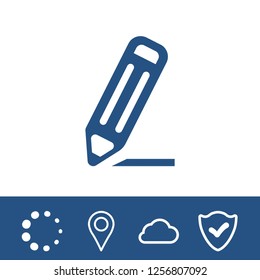 pencil icon stock vector illustration