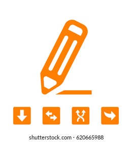pencil icon stock vector illustration