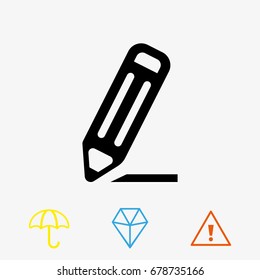 pencil icon stock vector illustration