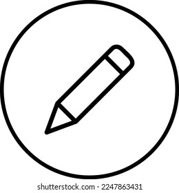 pencil icon, stock vector, logo isolated on white background..eps
