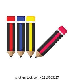 Icono de lápiz. Subtabla para colocar herramientas de oficina, escuela, etc.