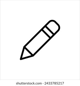Bleistiftsymbol, geeignet für Designelement mit einfachem Umrisssymbolstil hat EPS-Datei

