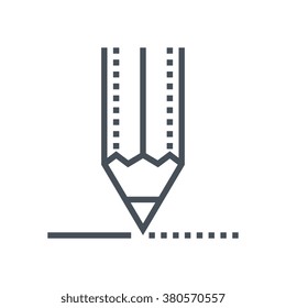 Pencil icon suitable for info graphics, websites and print media and  interfaces. Line vector icon.