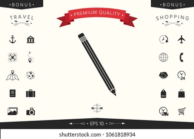 Pencil icon symbol