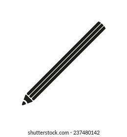 The pencil icon. Pencil symbol. Flat. Vector illustration