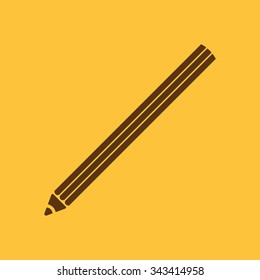 The pencil icon. Pencil symbol. Flat Vector illustration