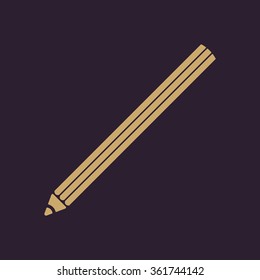 The pencil icon. Pencil symbol. Flat Vector illustration