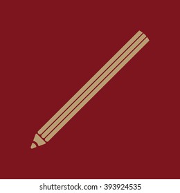 The pencil icon. Pencil symbol. Flat Vector illustration