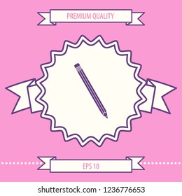 Pencil icon symbol. Graphic elements for your design