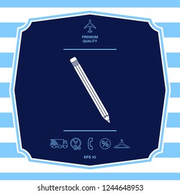 Pencil icon symbol. Graphic elements for your design