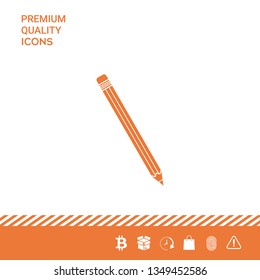 Pencil icon symbol. Graphic elements for your design