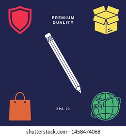 Pencil icon symbol. Graphic elements for your design