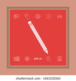 Pencil icon symbol. Graphic elements for your design