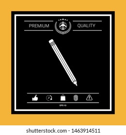Pencil icon symbol. Graphic elements for your design