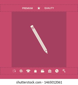 Pencil icon symbol. Graphic elements for your design