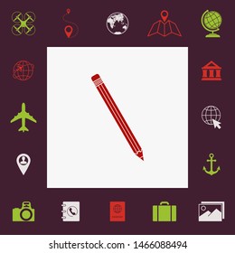 Pencil icon symbol. Graphic elements for your design