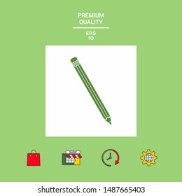Pencil icon symbol. Graphic elements for your design