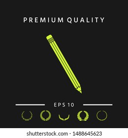 Pencil icon symbol. Graphic elements for your design