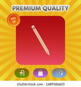Pencil icon symbol. Graphic elements for your design