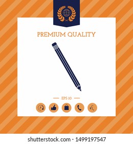 Pencil icon symbol. Graphic elements for your design