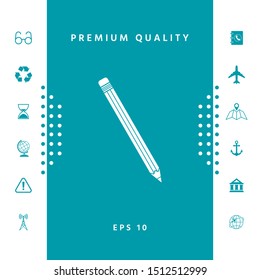 Pencil icon symbol. Graphic elements for your design