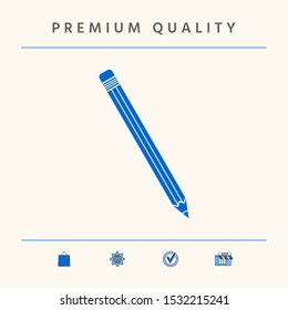 Pencil icon symbol. Graphic elements for your design