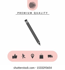 Pencil icon symbol. Graphic elements for your design