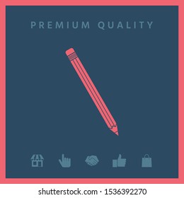 Pencil icon symbol. Graphic elements for your design