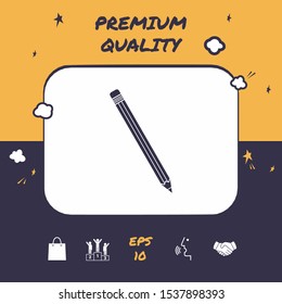 Pencil icon symbol. Graphic elements for your design