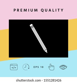 Pencil icon symbol. Graphic elements for your design