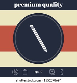 Pencil icon symbol. Graphic elements for your design