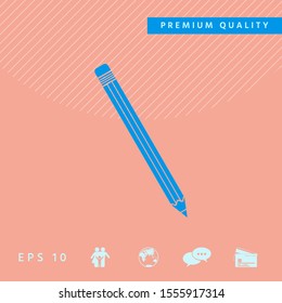 Pencil icon symbol. Graphic elements for your design