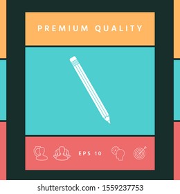 Pencil icon symbol. Graphic elements for your design