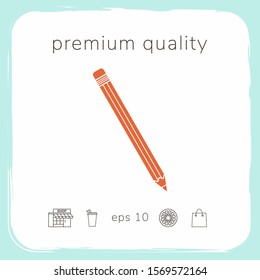 Pencil icon symbol. Graphic elements for your design
