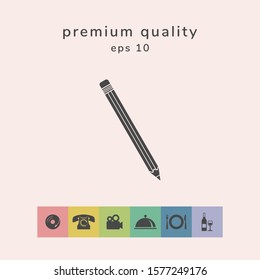 Pencil icon symbol. Graphic elements for your design