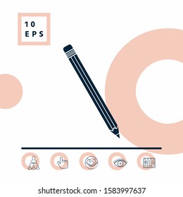 Pencil icon symbol. Graphic elements for your design