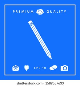 Pencil icon symbol. Graphic elements for your design