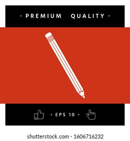 Pencil icon symbol. Graphic elements for your design