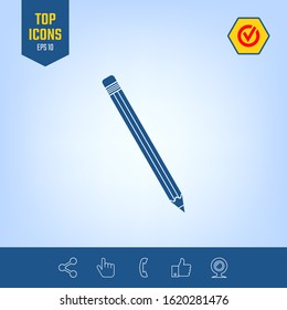 Pencil icon symbol. Graphic elements for your design