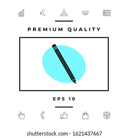 Pencil icon symbol. Graphic elements for your design
