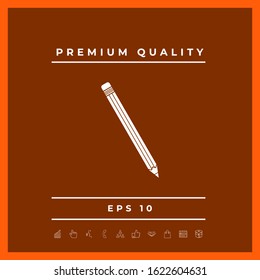 Pencil icon symbol. Graphic elements for your design